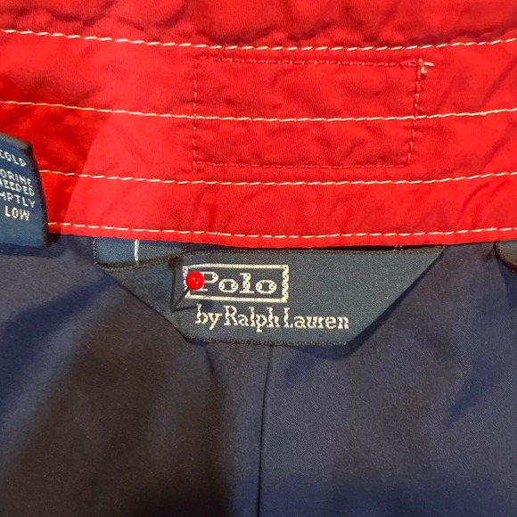 Polo by Ralph Lauren Swim Board Shorts Mens Size 32 Red Preppy Beach Blue‎ Pony - Picture 9 of 16